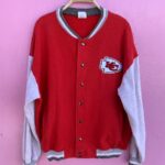 *AS-IS* TWO TONED KANSAS CITY CHIEFS SNAP BUTTON SPORTS JACKET