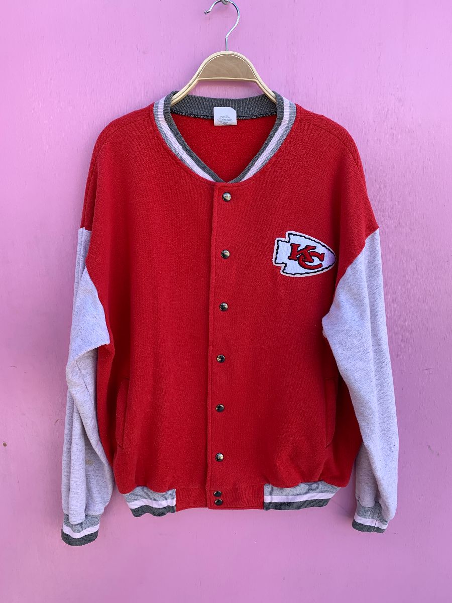 product details: *AS-IS* TWO TONED KANSAS CITY CHIEFS SNAP BUTTON SPORTS JACKET photo