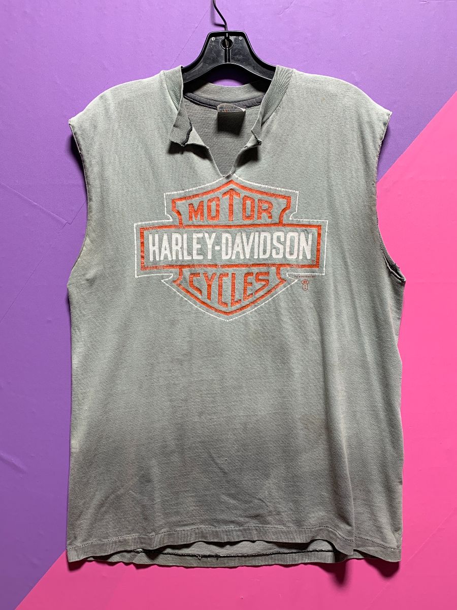 product details: *AS-IS* KILLER 1980S FADED & DISTRESSED HARLEY DAVIDSON LEXINGTON KENTUCKY SLEEVELESS T-SHIRT photo