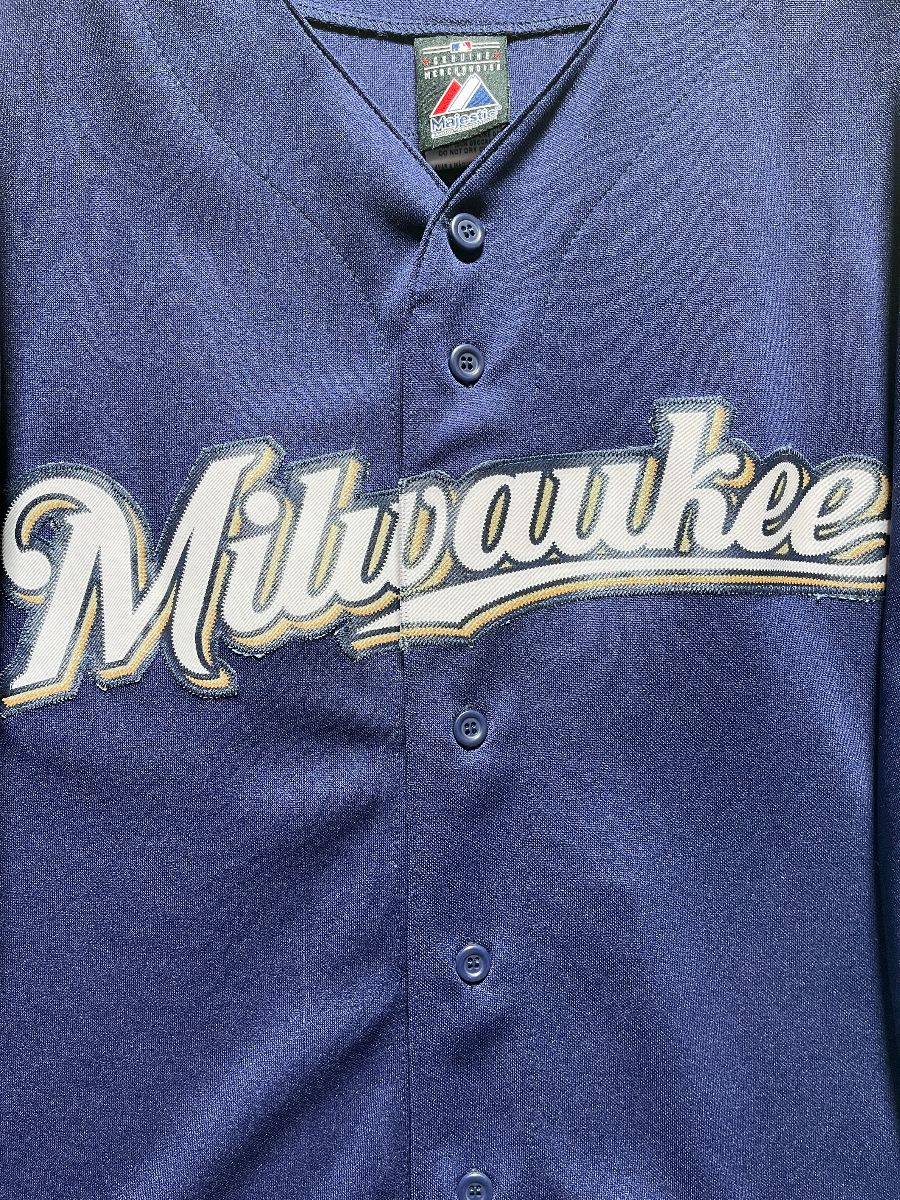 Majestic Milwaukee Brewers MLB Baseball Jersey #9 Segura men's size L