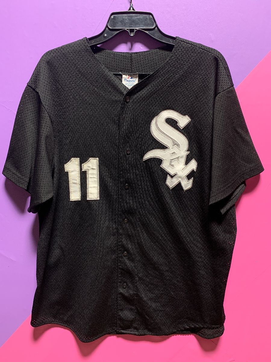 product details: MLB CHICAGO WHITE SOX #11 RECA PRACTICE BUTTON UP BASEBALL JERSEY photo