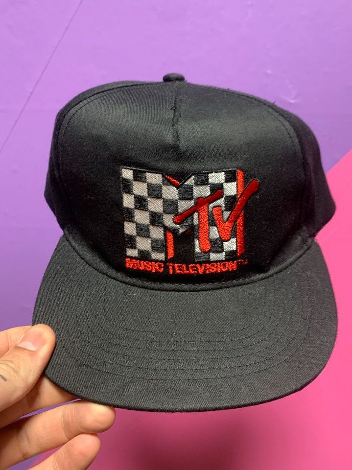 product details: MTV SNAPBACK HAT WITH CHECKERED BRIM photo