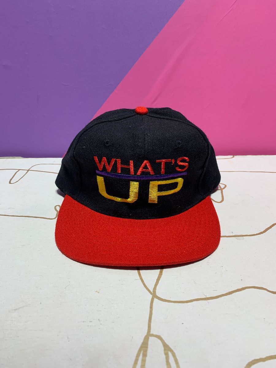 product details: 1990S EMBROIDERED WHATS UP SNAPBACK SNAPBACK HAT photo