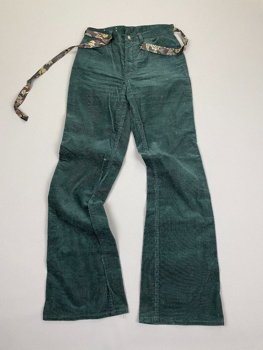 product details: LEVIS BIG E CORDUROY FLARED EMERALD GREEN PANTS photo