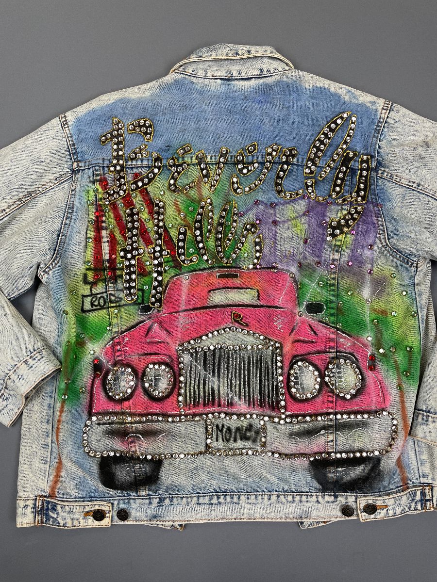 Tony Alamo Style Beverly Hills Airbrush Denim Jacket W ...