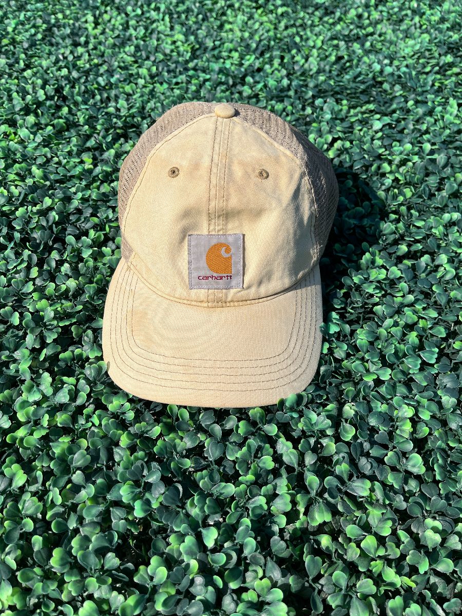 product details: *AS-IS* DISTRESSED CARHARTT MESH BACK BASEBALL HAT photo