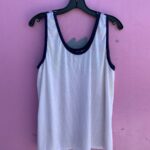 *AS-IS* LOVE! SLEEVELESS MESH JERSEY RINGER TANK TOP CONTRAST BINDING