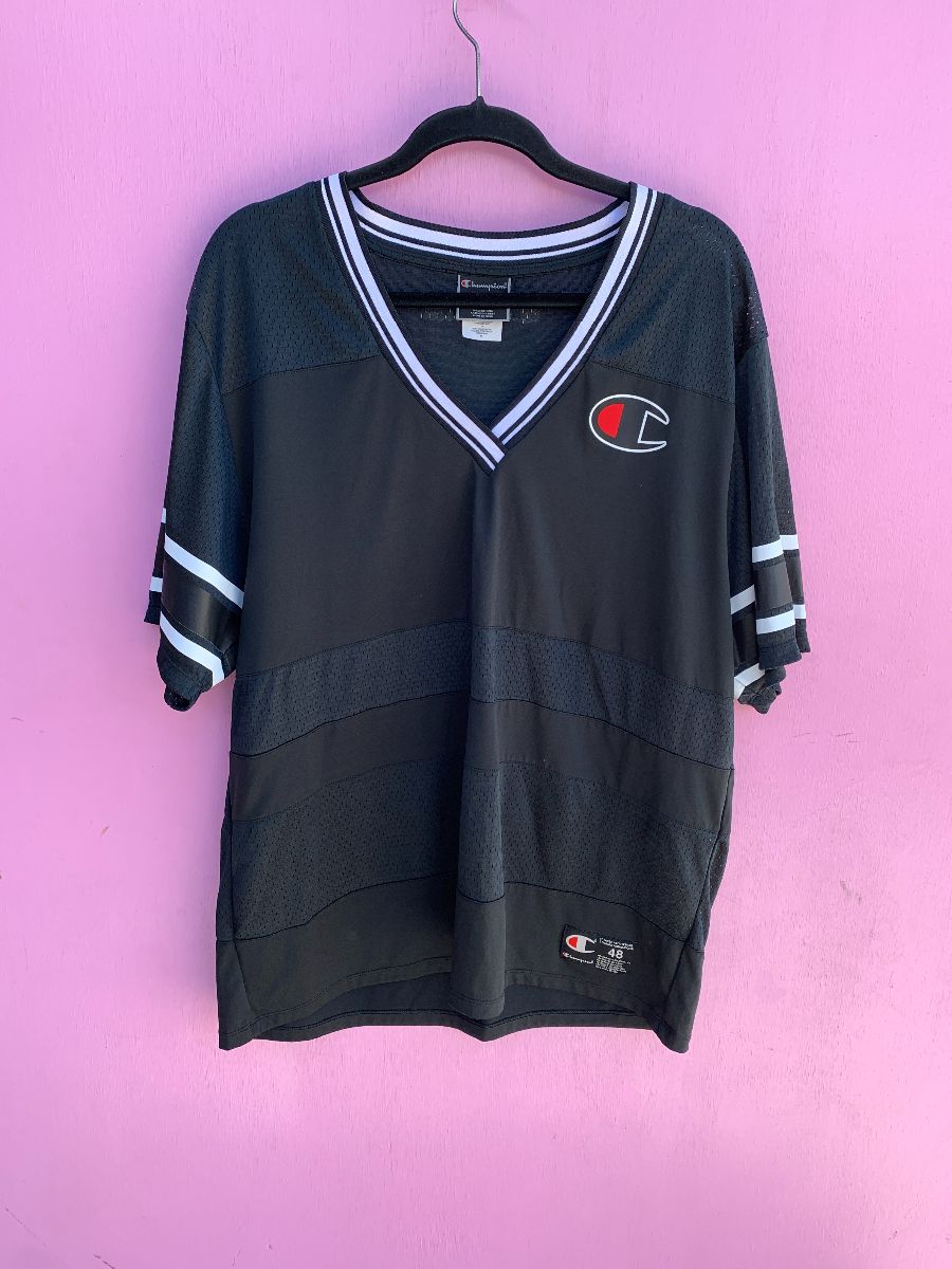 product details: STRIPED MESH LOGO SPORTS JERSEY photo