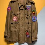 VINTAGE SOLID BUTTON DOWN MILITARY FIELD JACKET W/ CINCHED WAIST – AS IS