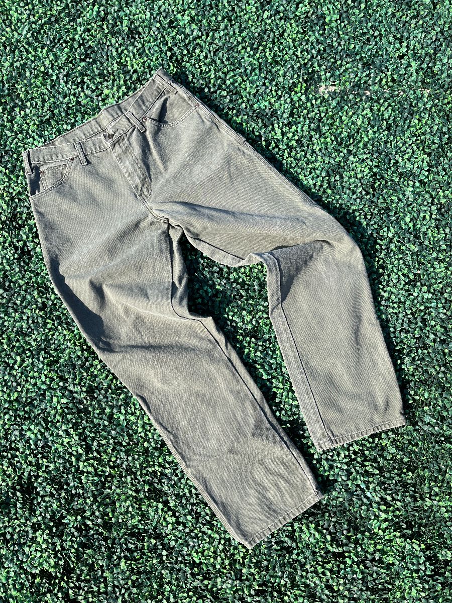 product details: FADED OLIVE CANVAS WORKWEAR PANTS DICKIES BRAND photo