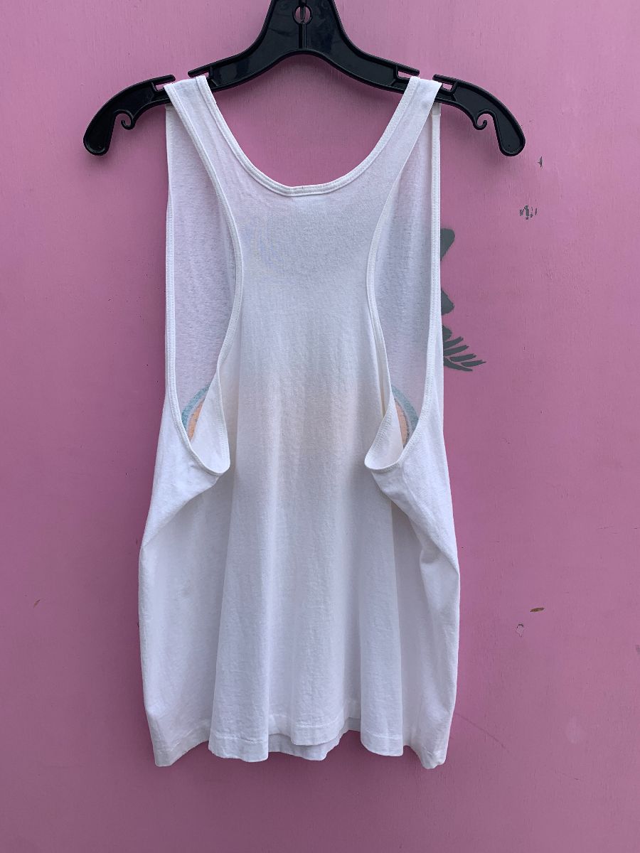 HANG TEN AWESOME HANG TEN SURF WEAR TANK TOP in WHITE