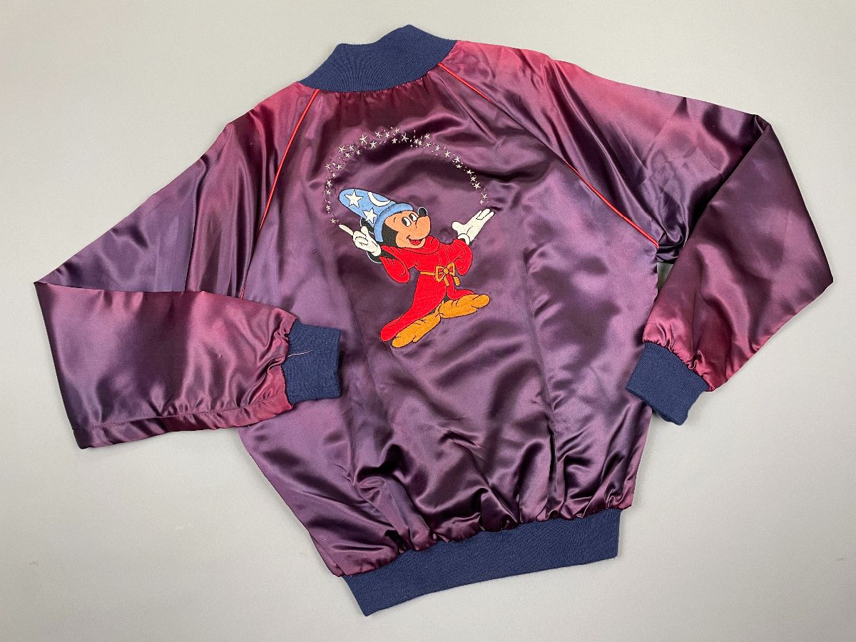 product details: *AS-IS* AMAZING EMBROIDERED SORCERER APPRENTICE MICKEY MOUSE STAIN ZIP UP JACKET FANTASIA photo