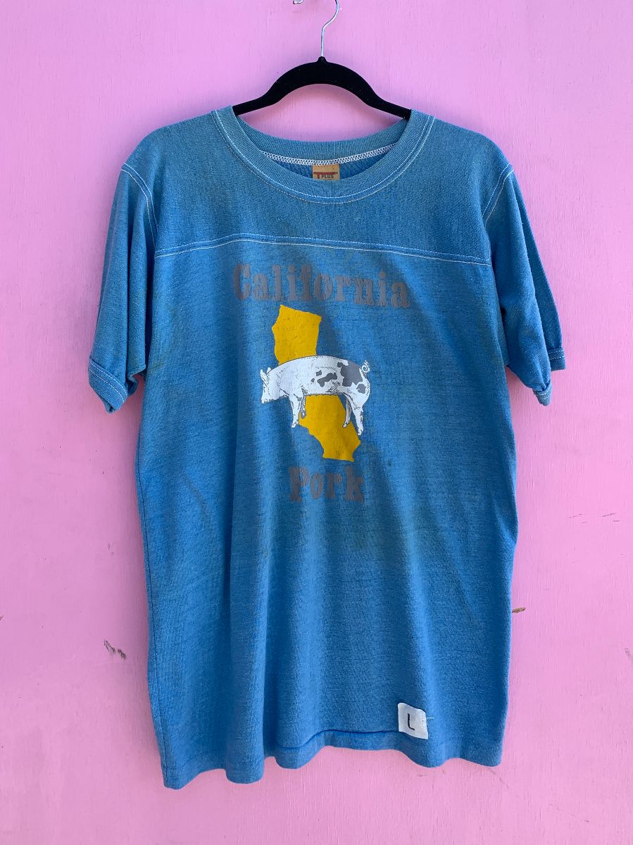 product details: *AS-IS* 1970S CALIFORNIA PORK GRAPHIC T-SHIRT photo