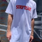 DEADSTOCK STRIPTEASE LOGO DESIGN COTTON SINGLE STITCH T-SHIRT