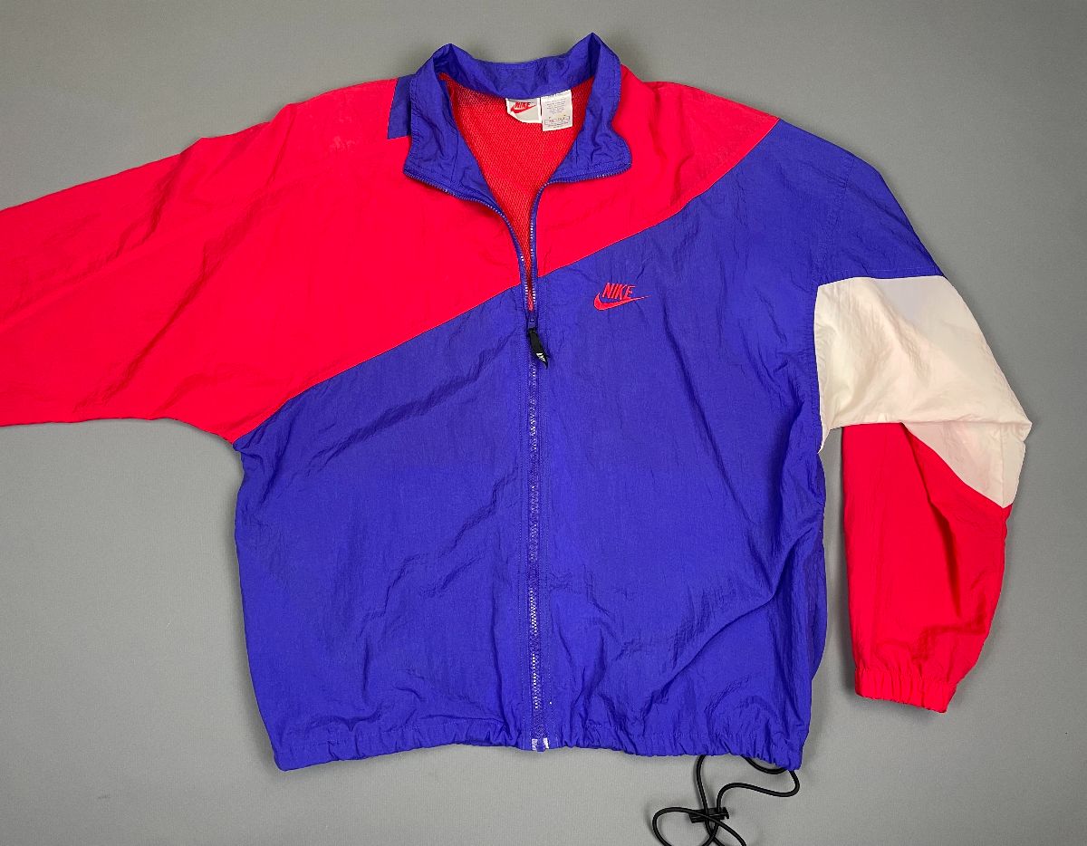 product details: 1990S NIKE GREY TAG COLOR BLOCK WINDBREAKER photo
