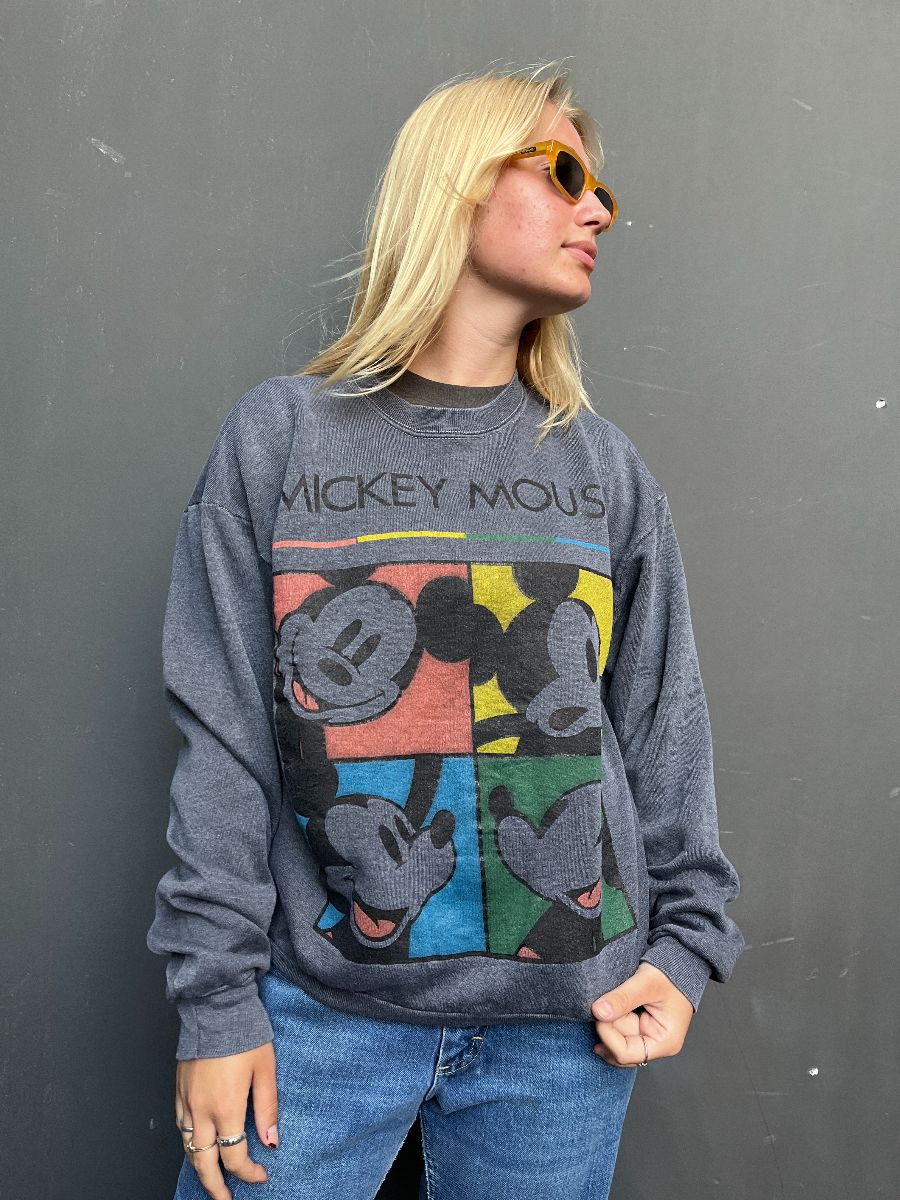 product details: OVERDYED MICKEY MOUSE SQUARE GRAPHIC PULLOVER SWEATSHIRT photo