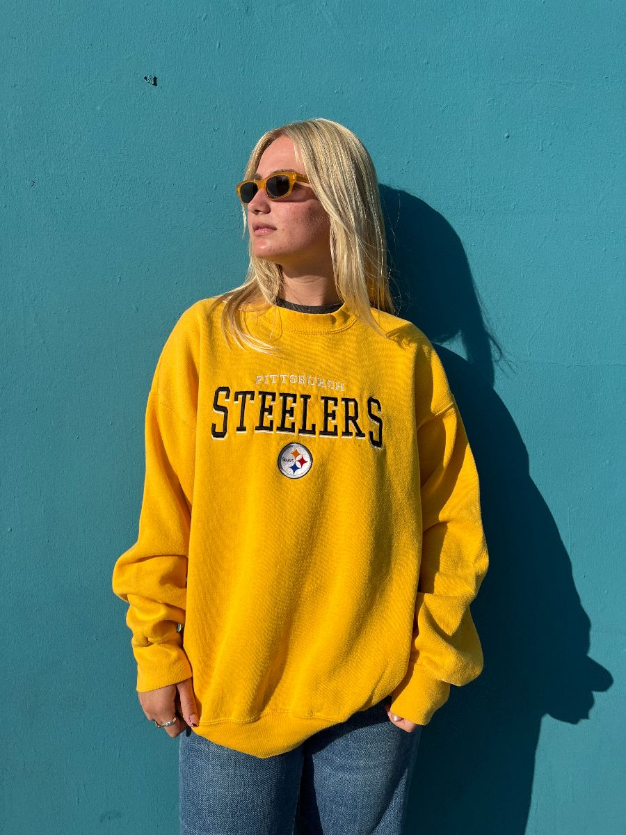 product details: EMBROIDERED PITTSBURGH STEELERS PULLOVER SWEATSHIRT photo