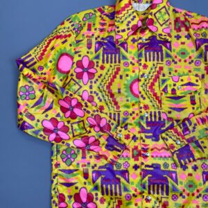 トップス 50s CRAZY TONES Crazy pattern Rayon トップス 50s CRAZY TONES Crazy pattern Rayon Rayon & Silk
