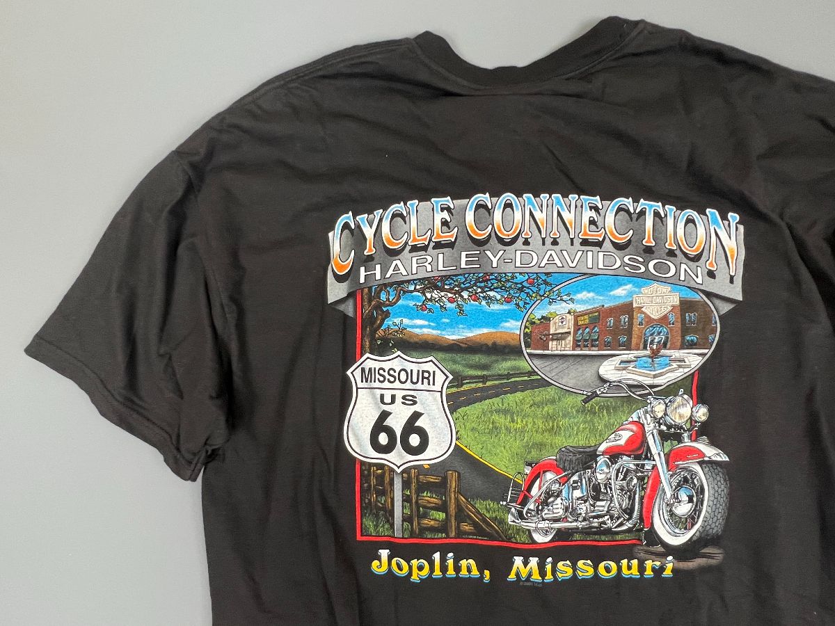 Harley Davidson Cycle Connection Joplin Missouri Wolf Graphic T-shirt ...