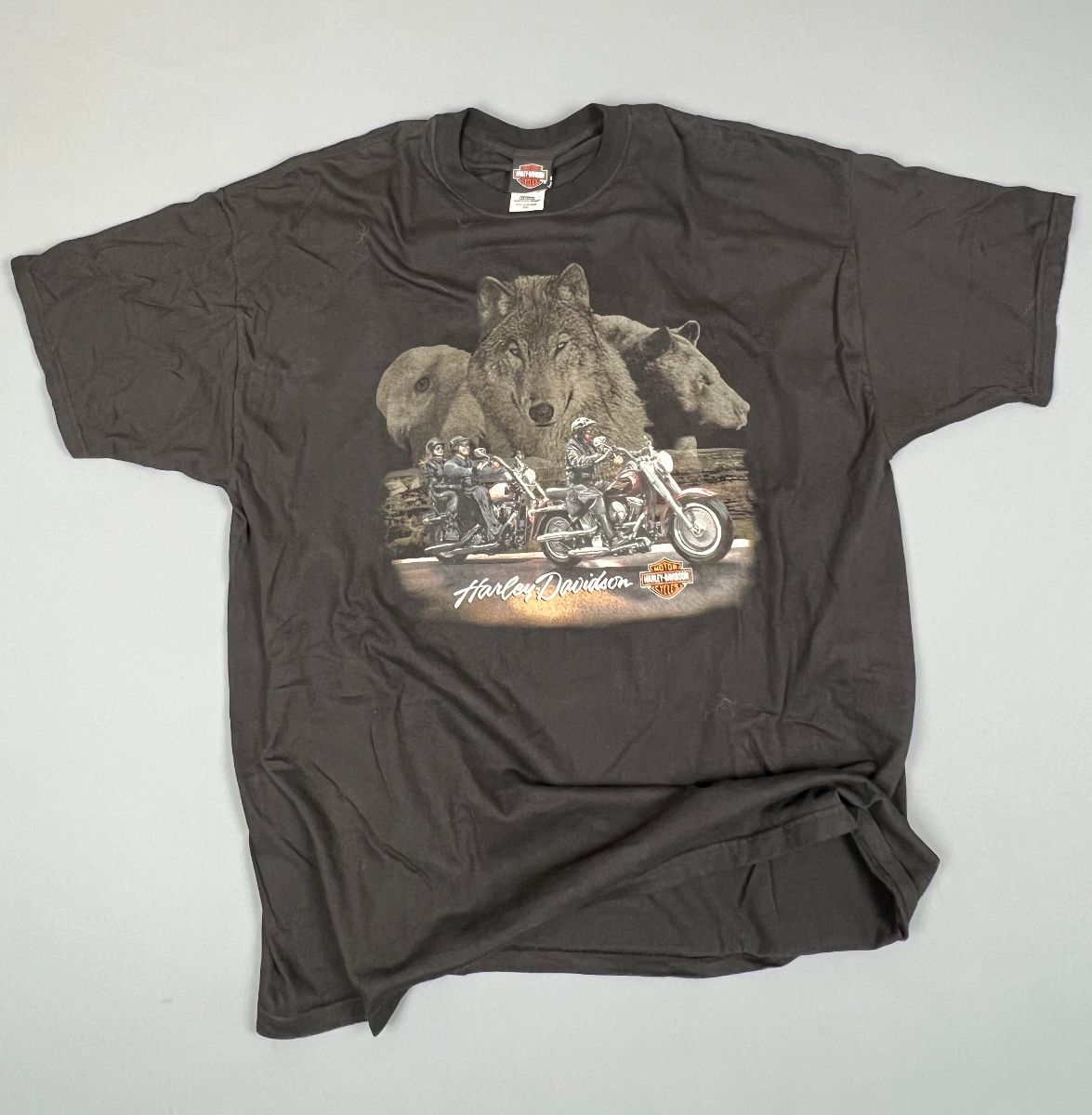 product details: HARLEY DAVIDSON CYCLE CONNECTION JOPLIN MISSOURI WOLF GRAPHIC T-SHIRT photo
