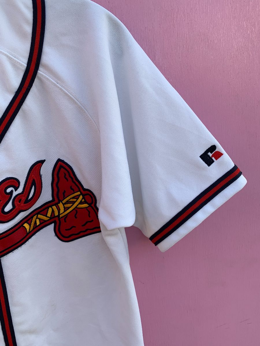 Mlb Atlanta Braves Embroidered Button Up Baseball Jersey
