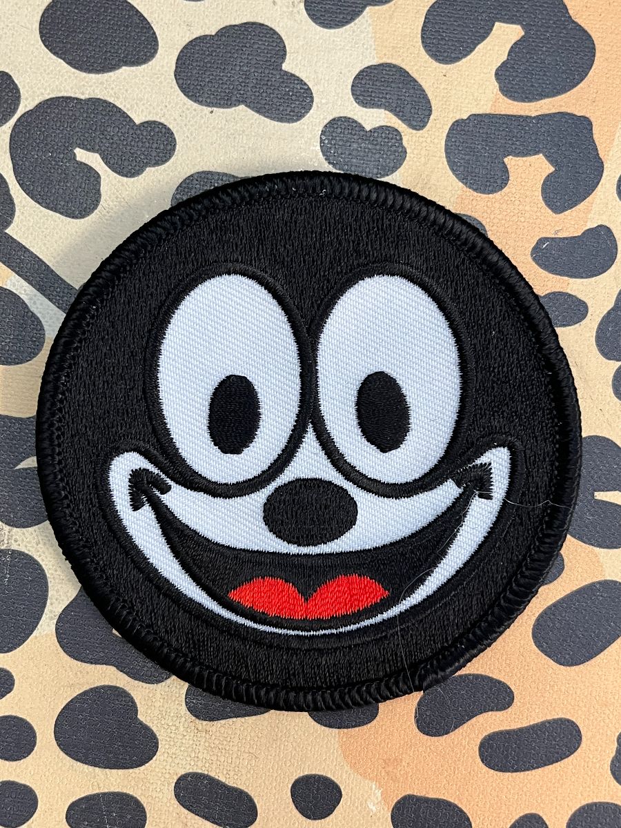 product details: FELIX THE CAT FACE EMBROIDERED PATCH photo