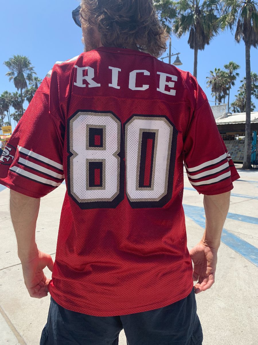 Vintage NFL San Francisco 49ers Jerry Rice #80 Throwback Jersey Logo  Athletic XL