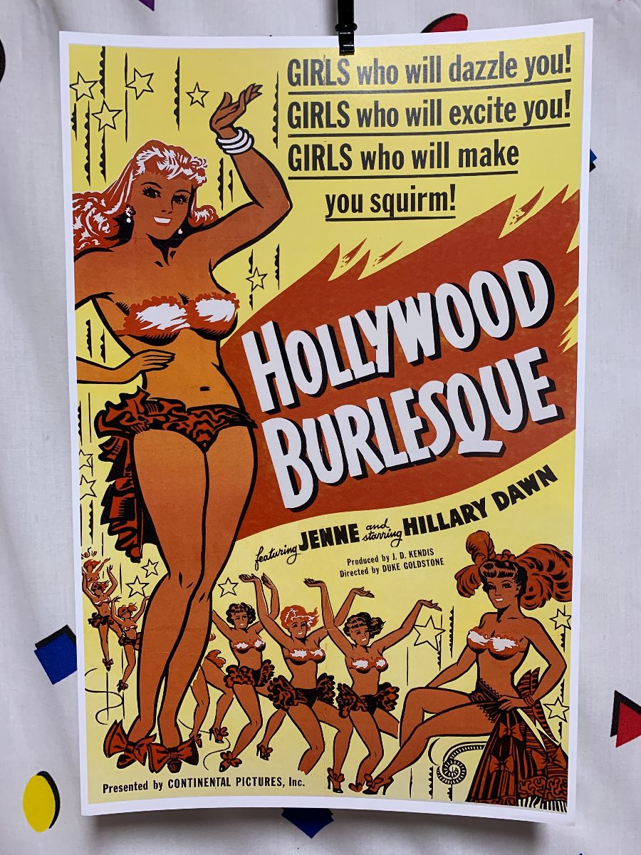 product details: HOLLYWOOD BURLESQUE POSTER REPRINT 1949 photo