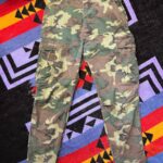*AS-IS* DISTRESSED & FADED CAMO MILITARY ISSUED CARGO PANTS