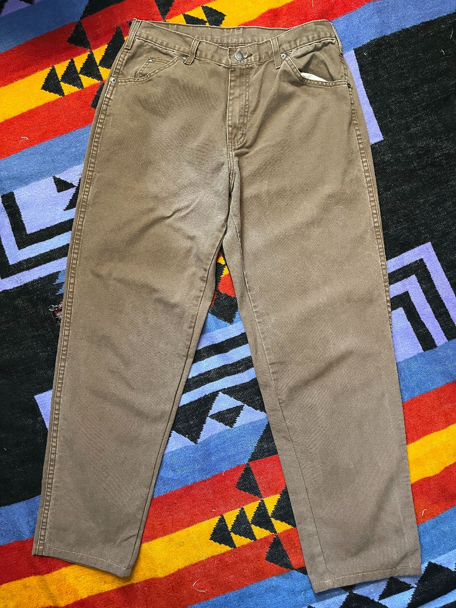 product details: DICKIES BROWN CANVAS WORKWEAR PANTS photo