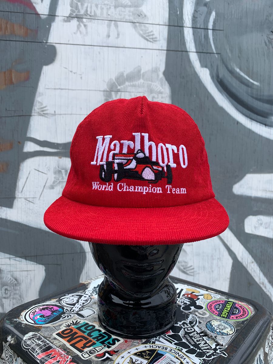 product details: DEADSTOCK MARLBORO WORLD CHAMPION TEAM CORDUROY SNAPBACK HAT photo