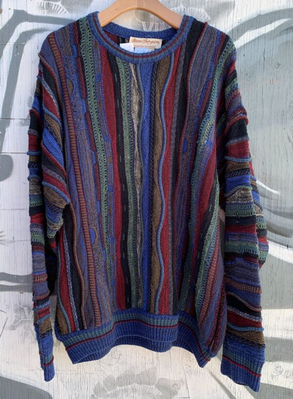 As-is Amazung Italy Rainbow Sweater Coogi Style Cosby Carlton 