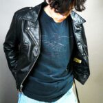 SOFT FRINGE LEATHER MOTORCYCLE JACKET W/ QUILTED LINING