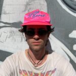 RAD! 1980S-90S SHINY PINK EMBROIDERED SPRING BREAK SNAPBACK HAT BUILT IN UN VISORS