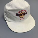 MAUI HARD ROCK SAVE THE PLANET EMBROIDERED LEATHER STRAPBACK HAT