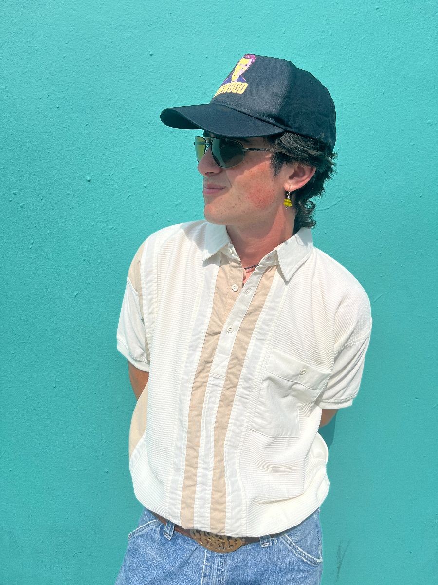 product details: 1980S DEADSTOCK RIBBED & PANELED COLLARED SHIRT photo
