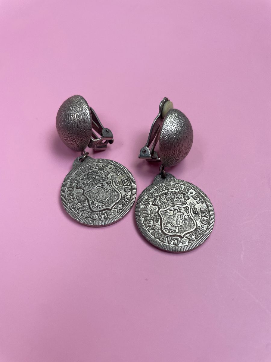product details: 1980S SPANISH COIN CLIP ON EARRGINGS photo