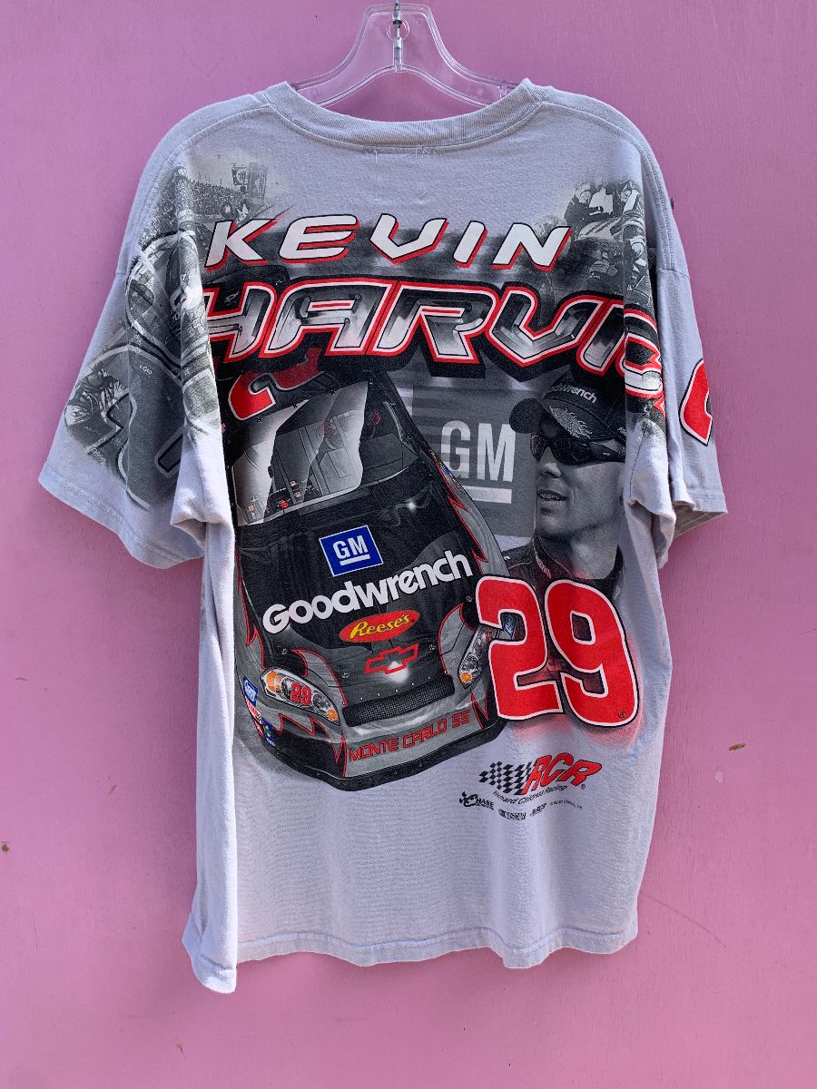 product details: AS-IS KEVIN HARVICK ALL OVER PRINT GRAPHIC T-SHIRT photo