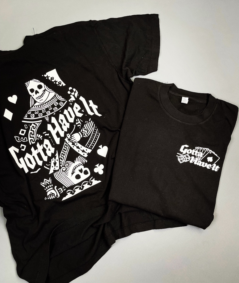 product details: GOTTA HAVE IT GRAND ROYAL PLAYING CARDS TRIBUTE T-SHIRT photo