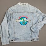 AS-IS 1980S-90S EMBROIDERED HARD ROCK CAFE PARIS DENIM JACKET