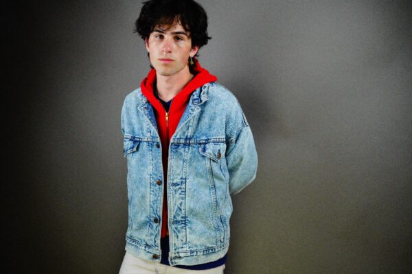 RARE 1980S-90S ACID WASH WHITE TAB LEVIS DENIM JACKET SWEATSHIRT HOODIE LINED