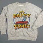 1970S-80S IT’S PARTY TIME! MOUSE PARTY ANIMAL GRAPHIC SWEATSHIRT