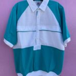 AWESOME 1980S DEADSTOCK DOUBLE FRONT POCKET COLLARED SHIRT