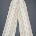 *AS-IS* AWESOME RAINBOW VERTICAL STRIPED COTTON BLEND SUPER WIDE LEG PANTS
