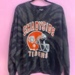 BLEACHED & OVERDYED SHADYSIDE TIGERS FOOTBALL PULLOVER SWEATSHIRT