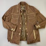 *AS-IS* 1960S-70S WESTERN STYLE BUTTON UP LINED JACKET W/ CONTRAST STITCHING