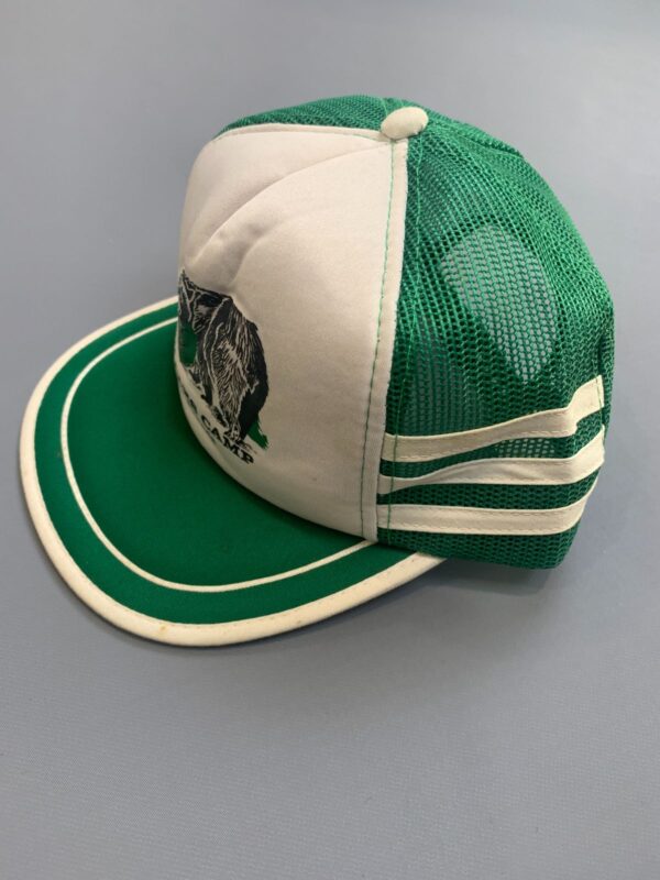 AS-IS TWIN OAKS CAMP ONTARIO CANADA GRAPHIC THREE STRIPE TRUCKER SNAPBACK HAT