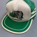 AS-IS TWIN OAKS CAMP ONTARIO CANADA GRAPHIC THREE STRIPE TRUCKER SNAPBACK HAT