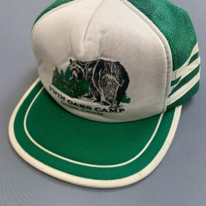 Photo detail:AS-IS TWIN OAKS CAMP ONTARIO CANADA GRAPHIC THREE STRIPE TRUCKER SNAPBACK HAT