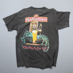 GILDAN *AS-IS* BUDWEISER THIS BUDS FOR YOU FERRET IGUANA GRAPHIC T SHIRT in BLACK